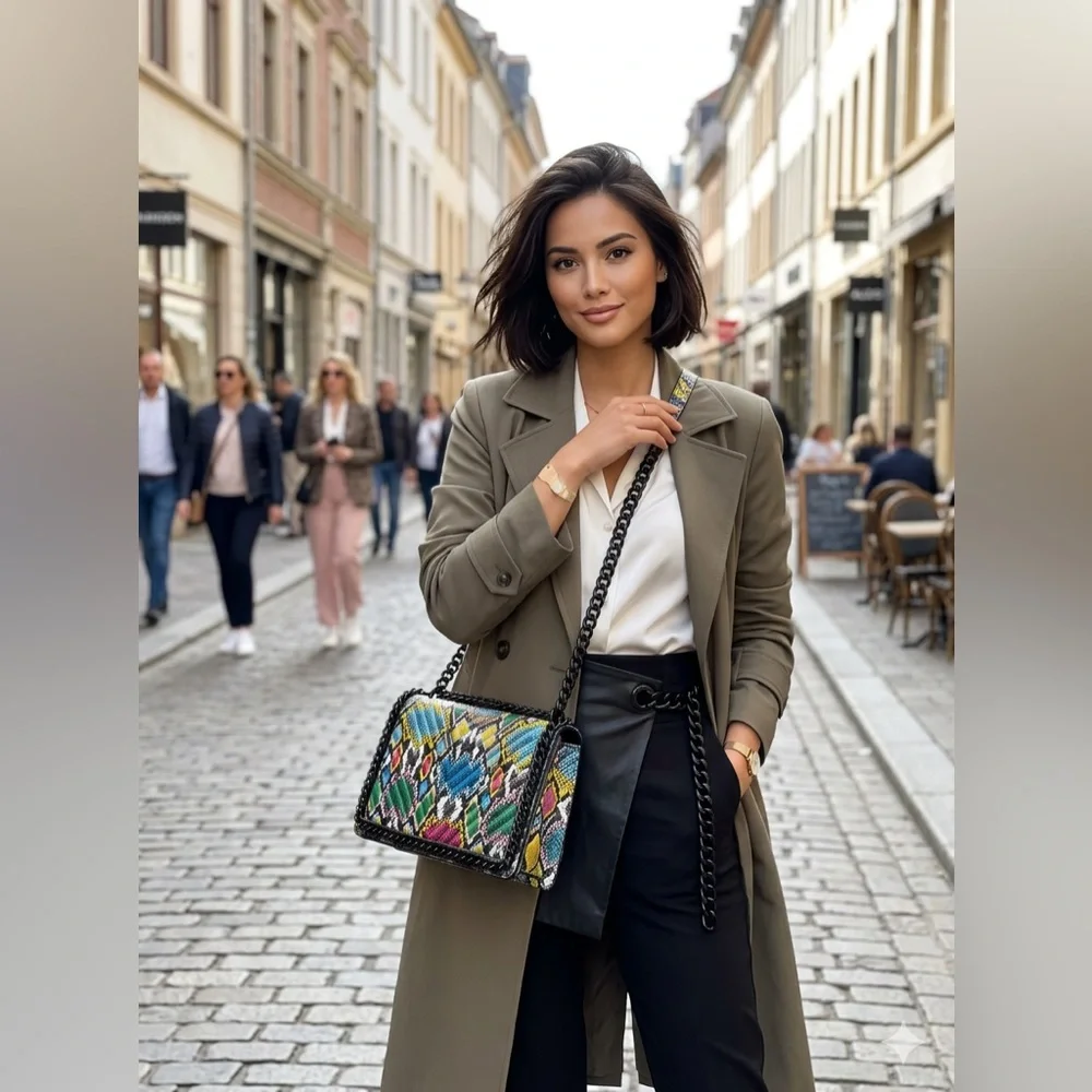 🔥LOW STAR🔥Aldo Multicolor Quilted Shoulder Bag with Chain Strap 🔥STELLA VIBES - Picture 2 of 15